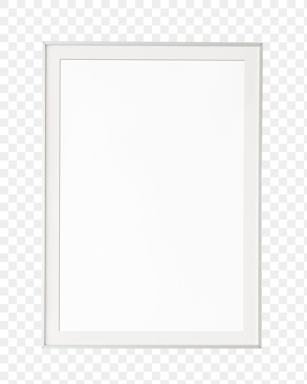 White blank frame png, transparent background