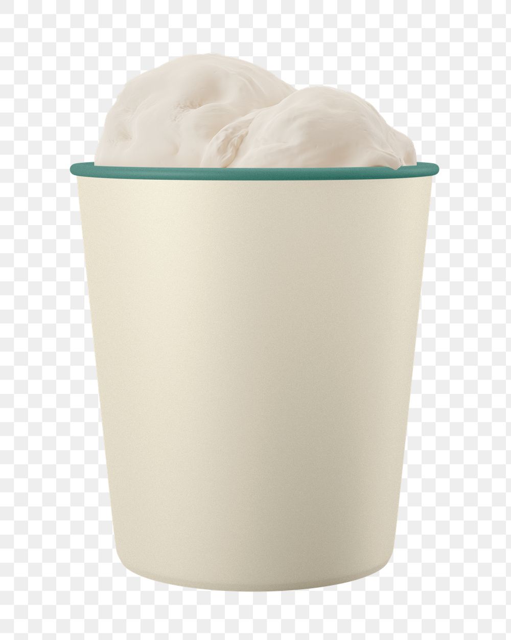 Blank ice-cream container png sticker, transparent background