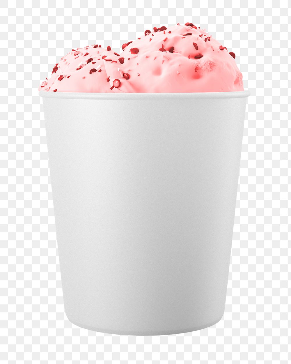 Blank ice-cream container png sticker, transparent background