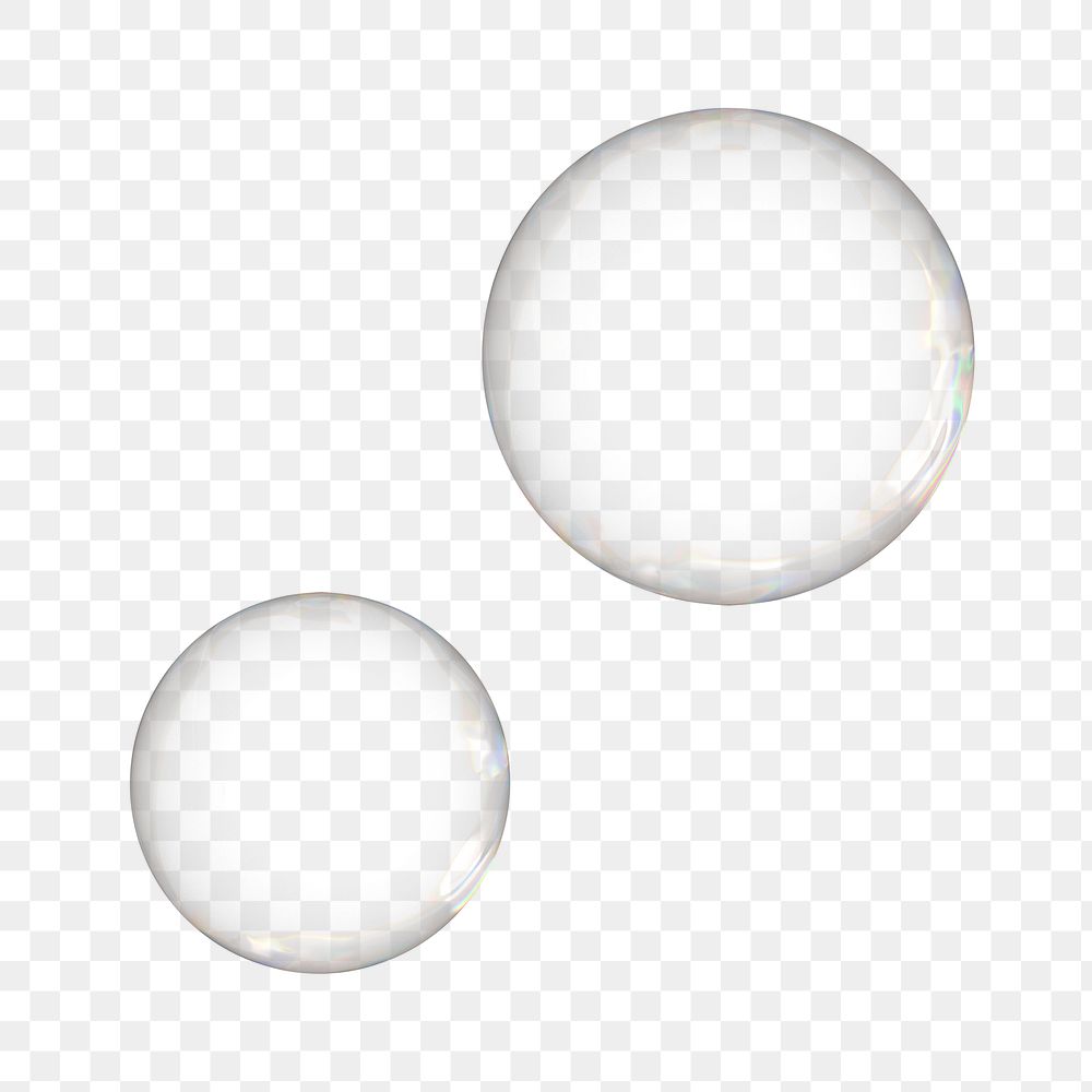 Transparent bubbles png sticker, 3D circle shape graphic