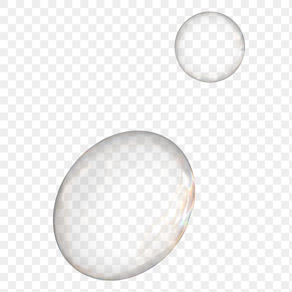 Transparent bubbles png sticker, 3D circle shape graphic