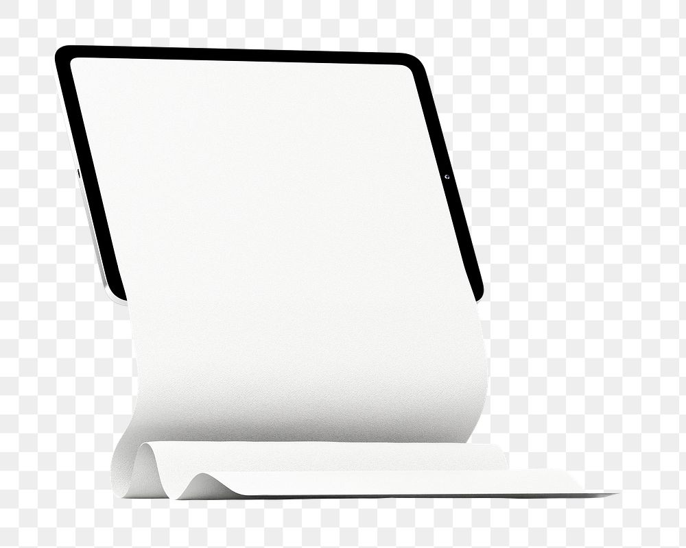 3D tablet png sticker, transparent background