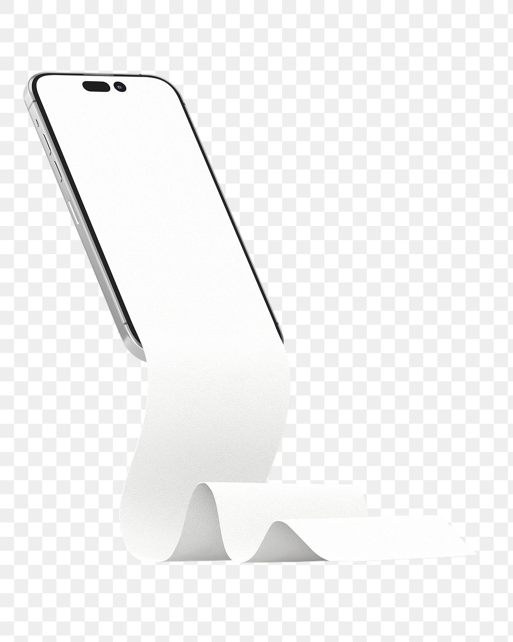 3D smartphone screen png sticker, digital device, transparent background