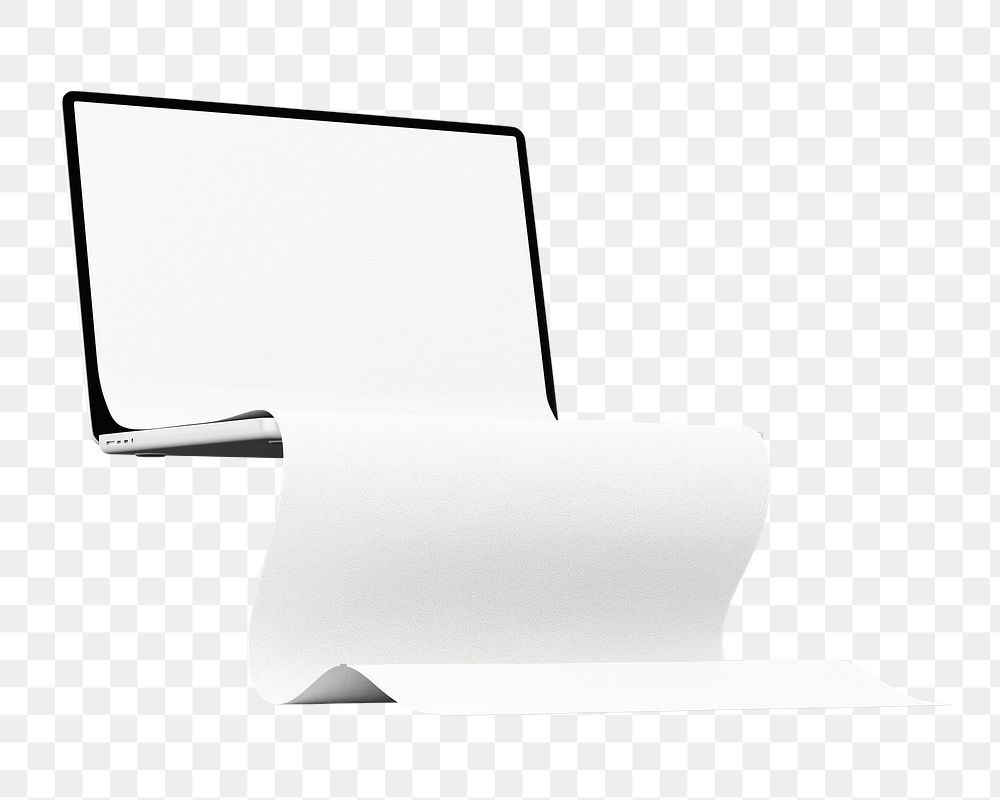3D Laptop png sticker, transparent background