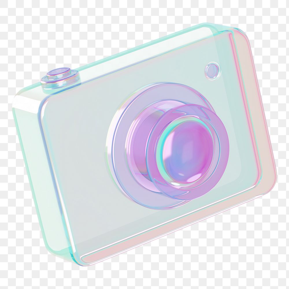 Holographic camera png 3D device, transparent background