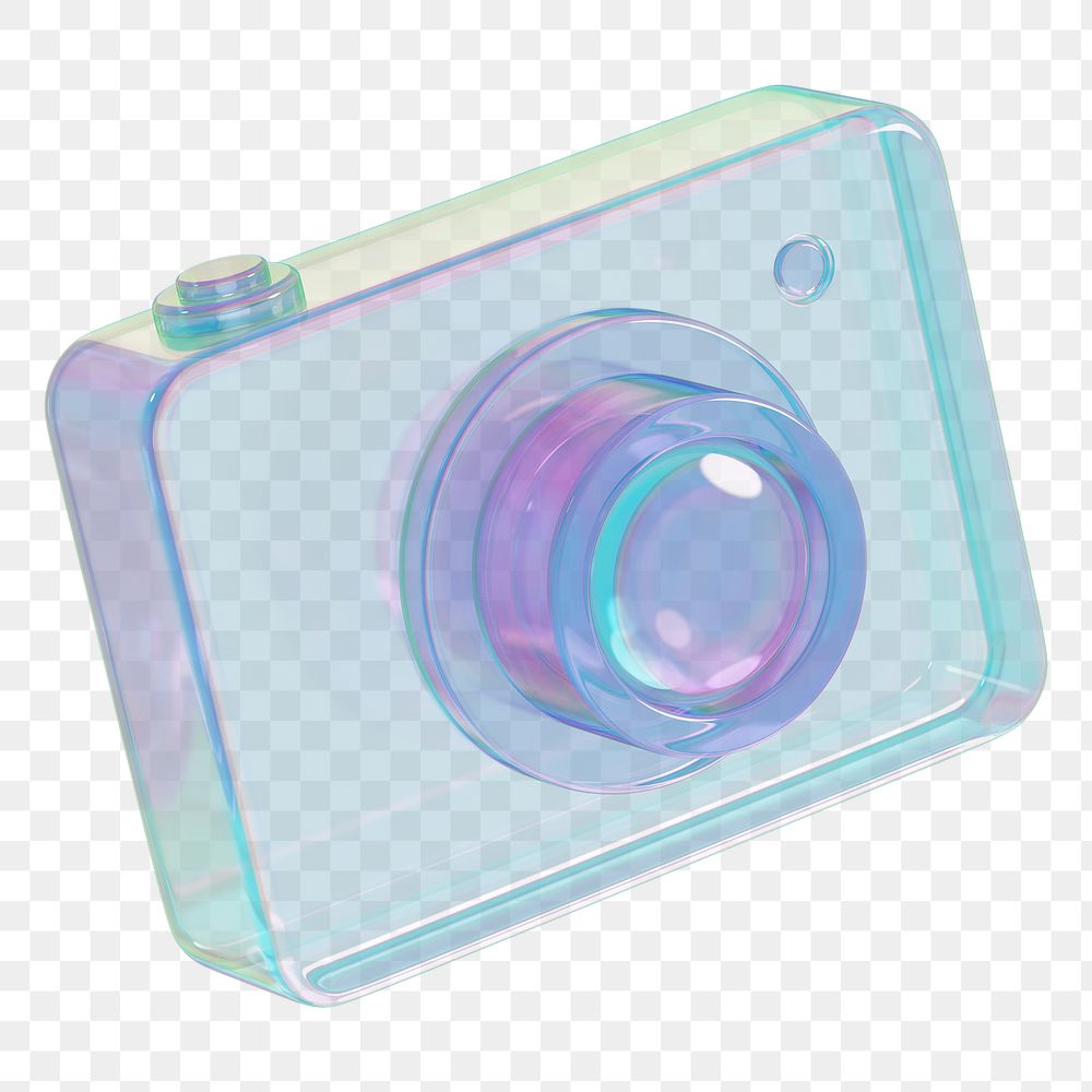 Holographic camera png 3D device, transparent background