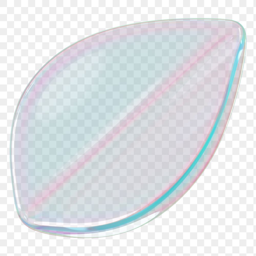 Leaf png 3D element, transparent background