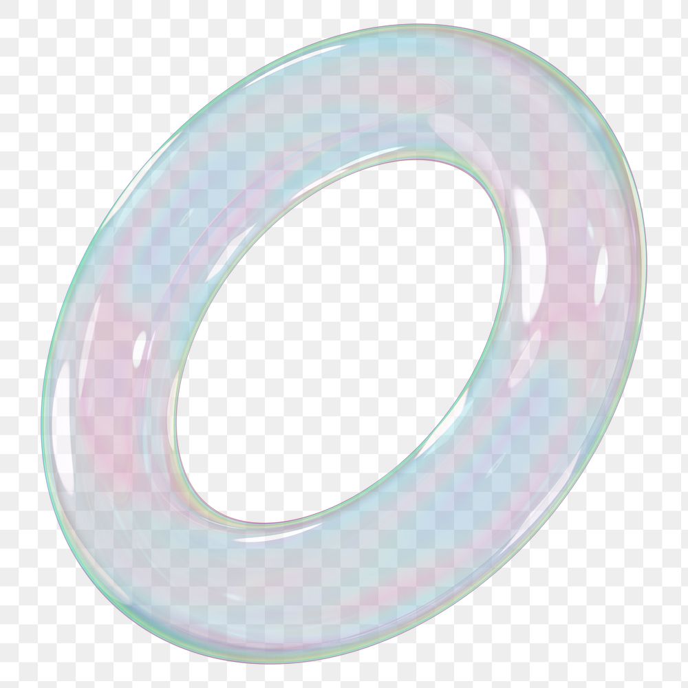 Holographic torus png 3D geometric shape, transparent background