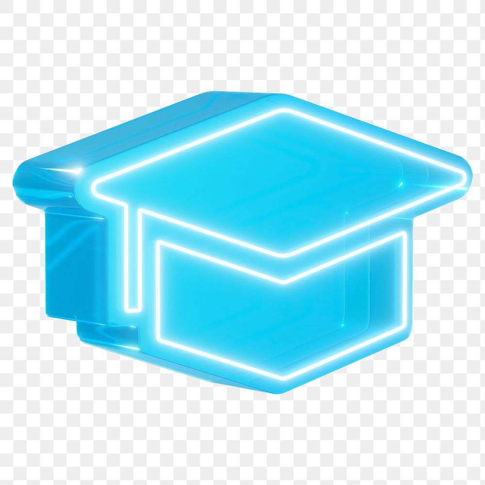 PNG blue graduation cap, transparent background