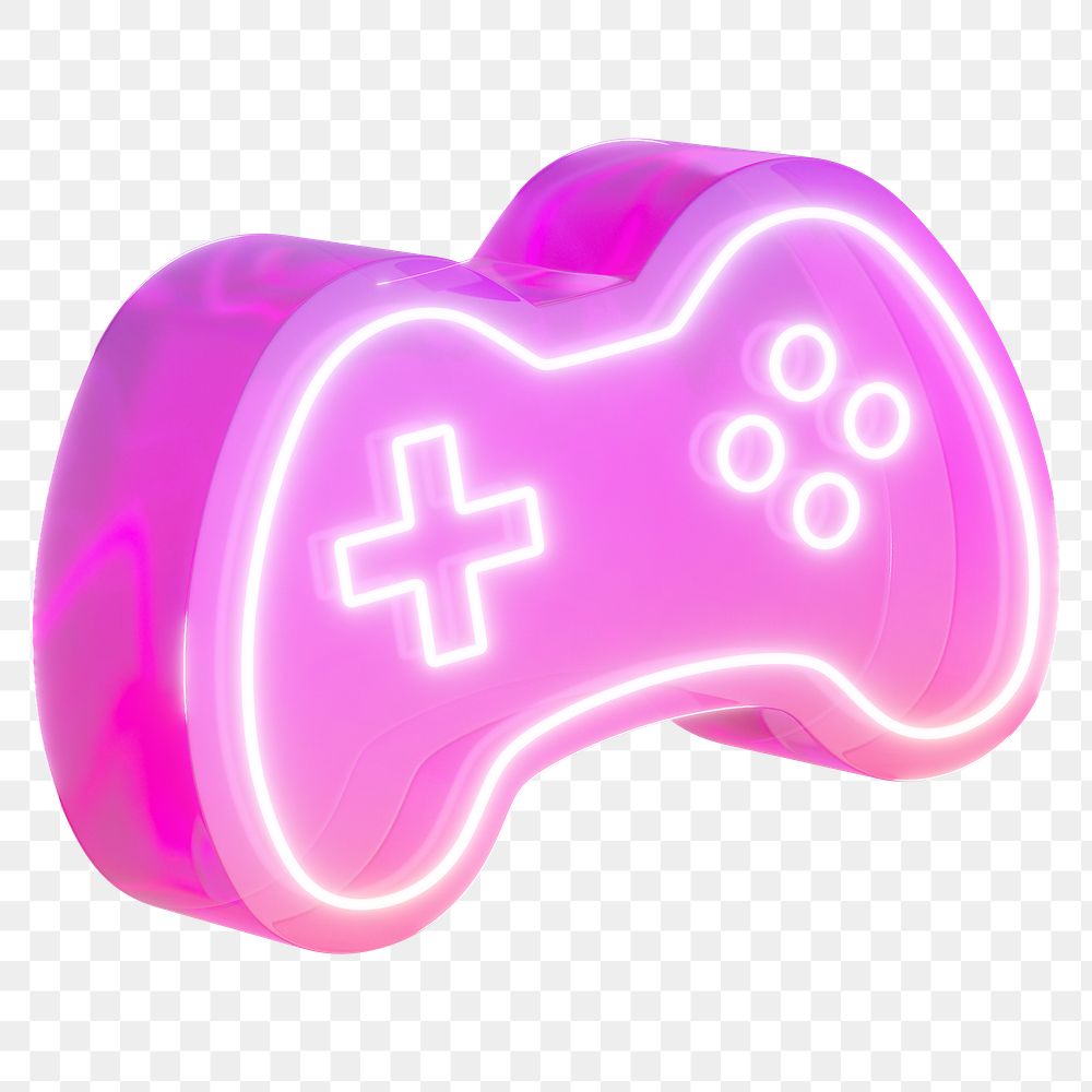 PNG gradient pink game console, transparent background