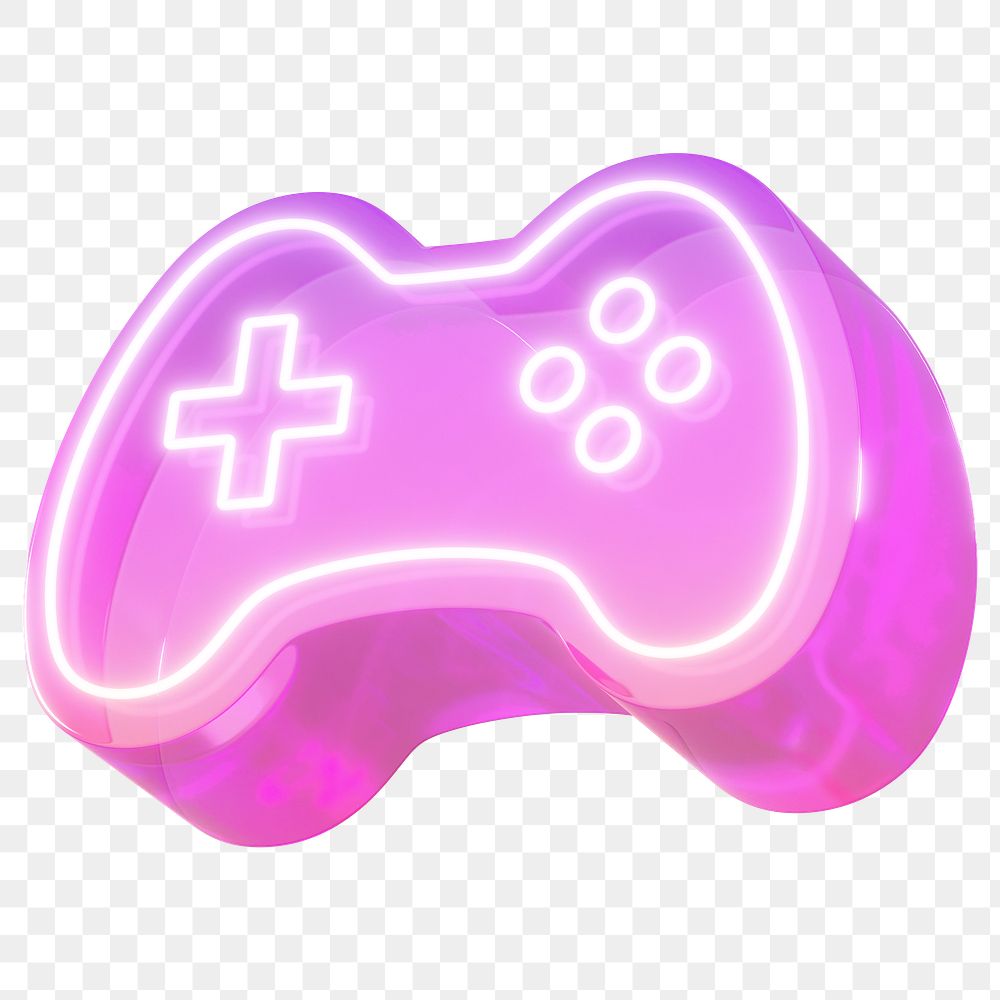 PNG gradient pink game console, transparent background