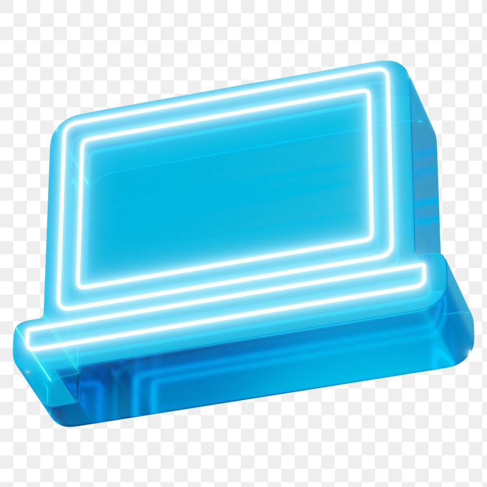 Sign png 3D neon element, transparent background