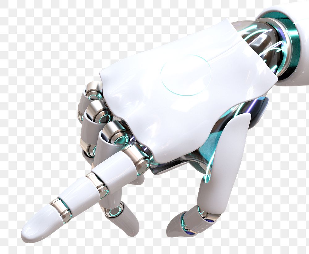 Robot hand png element digital remix, transparent background