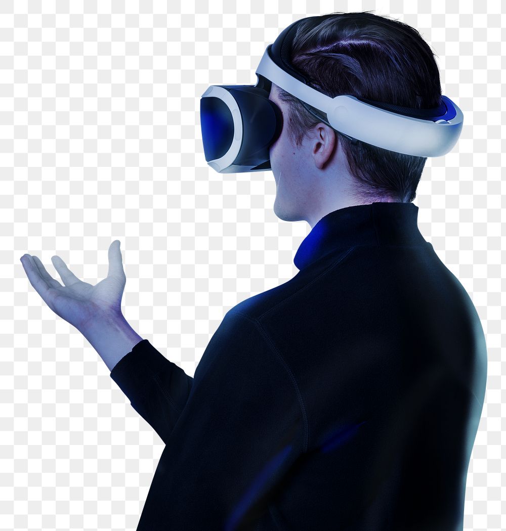 VR technology png metaverse, transparent background
