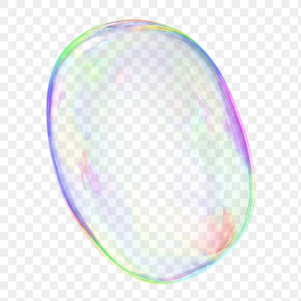 Gradient bubble png geometric shape, transparent background