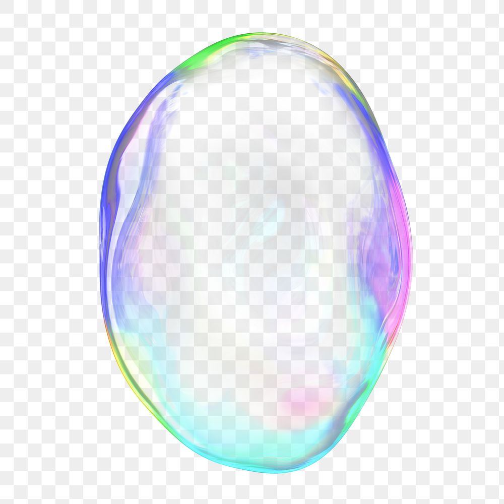 PNG gradient bubble geometric shape, transparent background