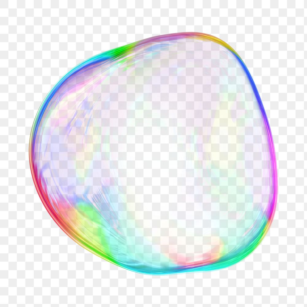 Gradient bubble png geometric shape, transparent background