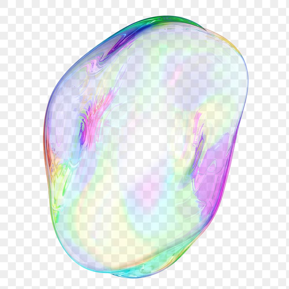 Gradient bubble png geometric shape, transparent background