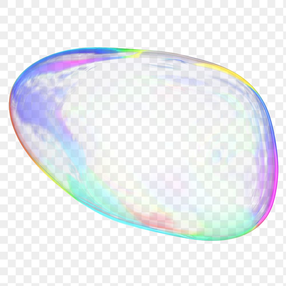 PNG gradient bubble geometric shape, transparent background