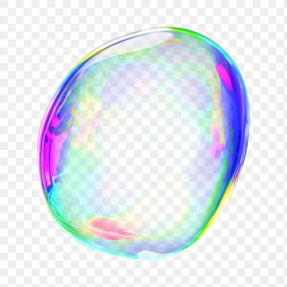 Gradient bubble png geometric shape, transparent background