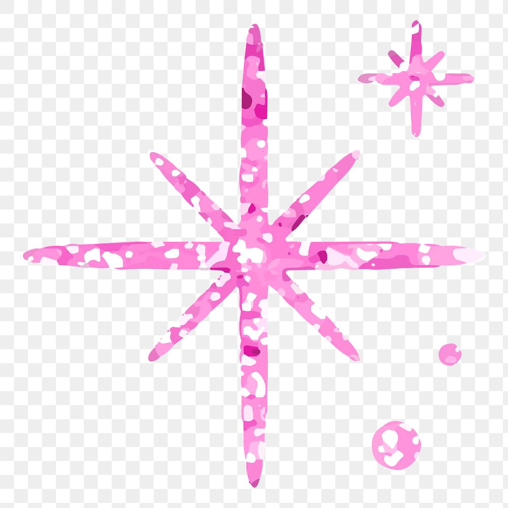 Pink sparkle png bling effect, transparent background