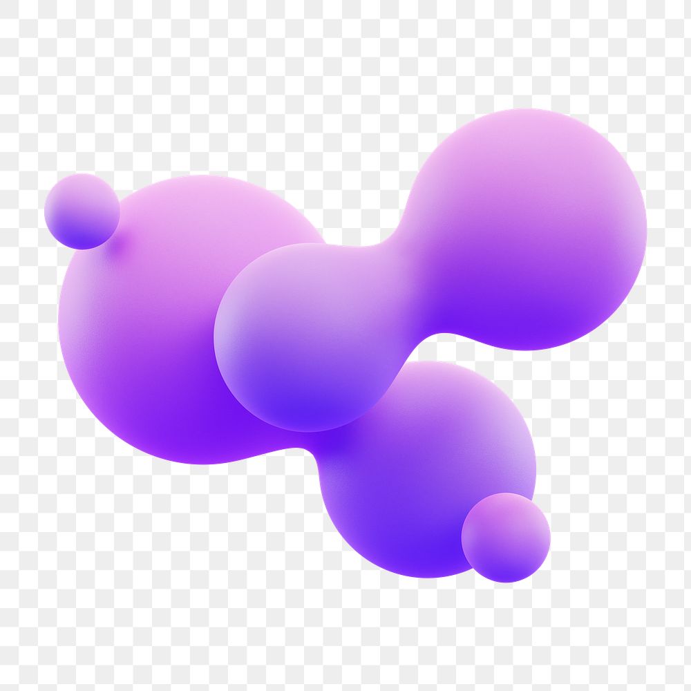 PNG 3D purple liquid fluid, transparent background