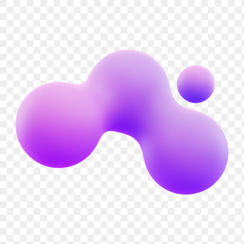 PNG 3D purple liquid fluid, transparent background