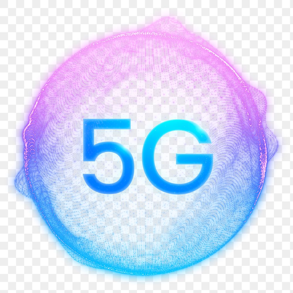 5G network png smart technology, transparent background