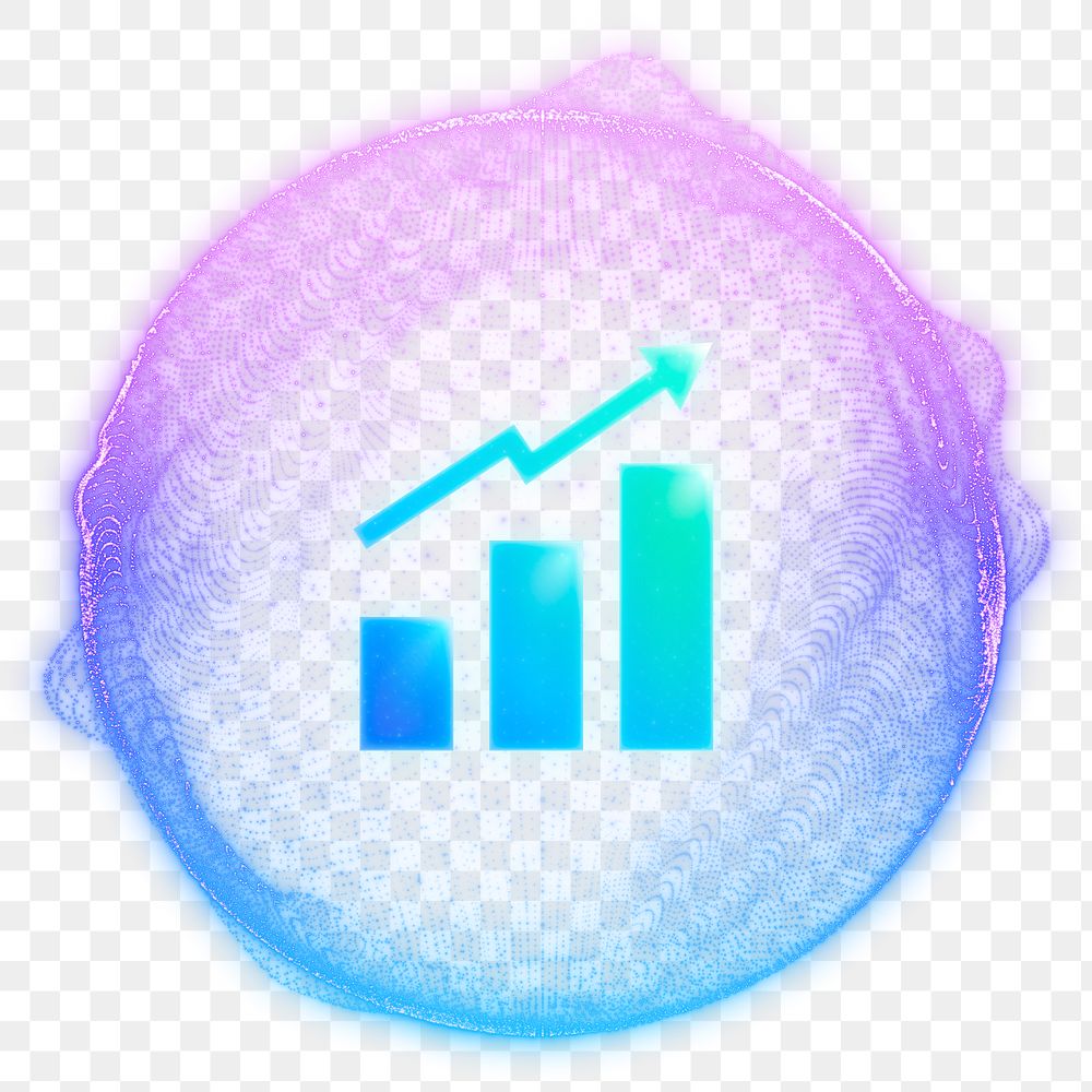 Growth arrow png element, digital remix, transparent background