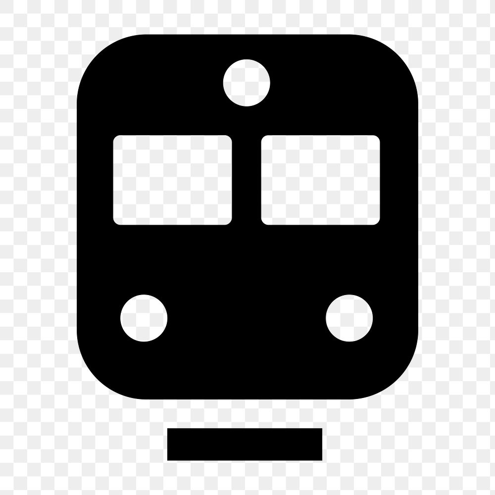 Train transportation png flat icon, transparent background