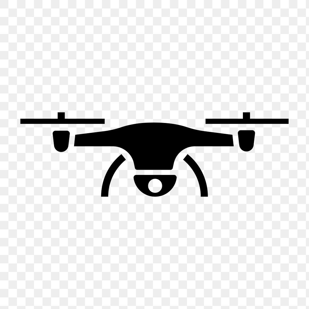 Drone technology png flat icon, transparent background