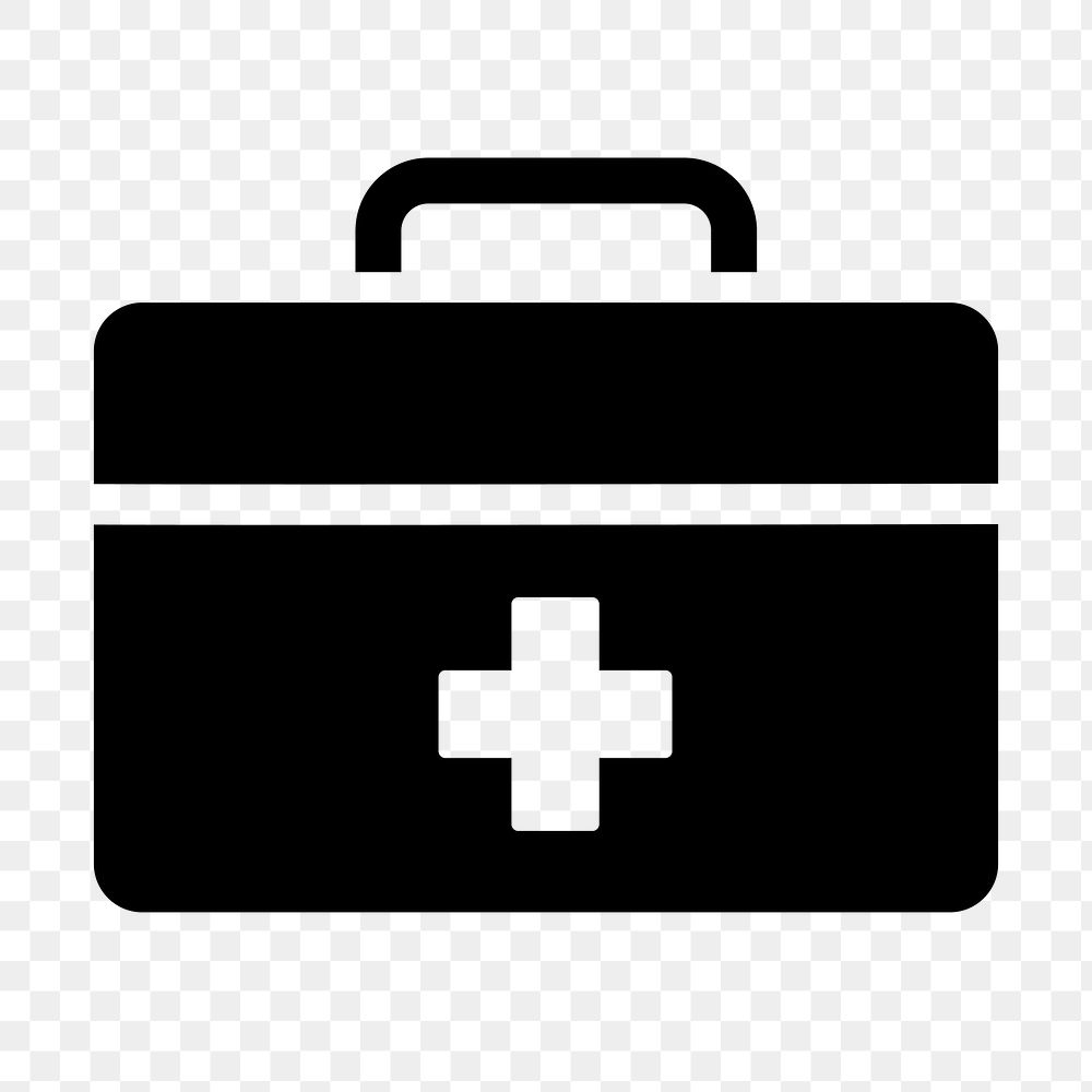 First aid box png flat design, transparent background