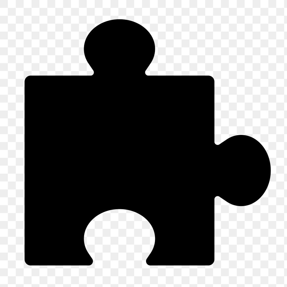 Puzzle piece png flat icon, transparent background