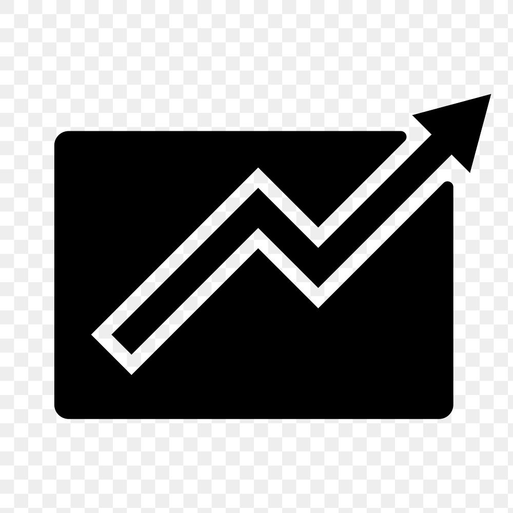 Growth arrow png flat icon, transparent background