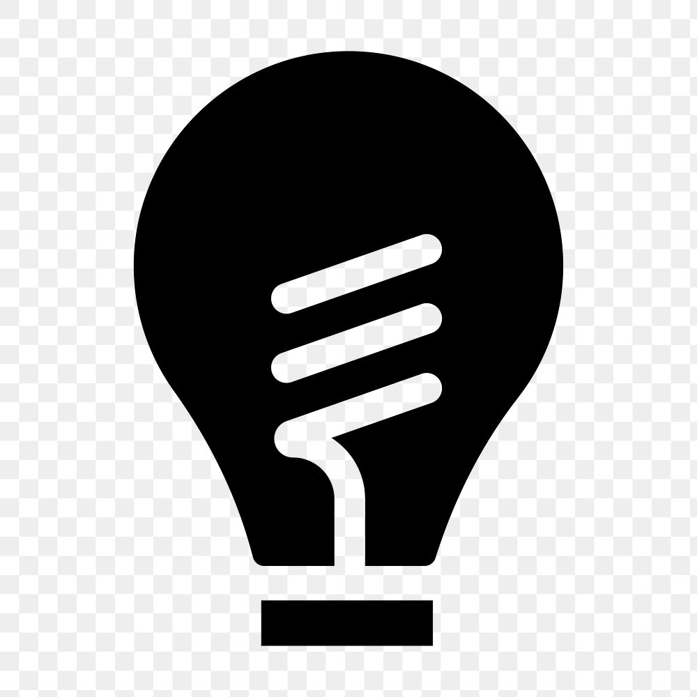 Light bulb png flat icon, transparent background