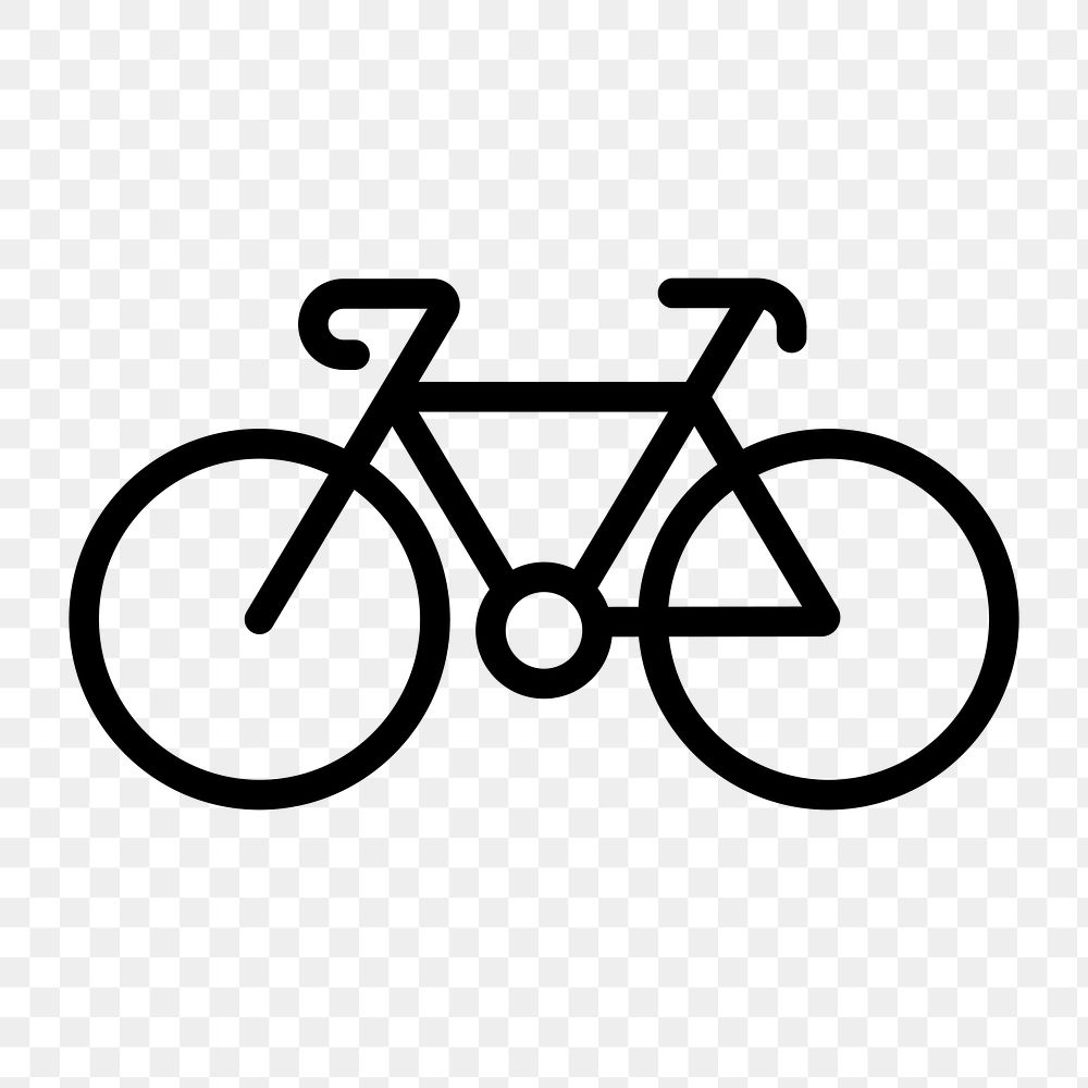 Bicycle png flat icon, transparent background