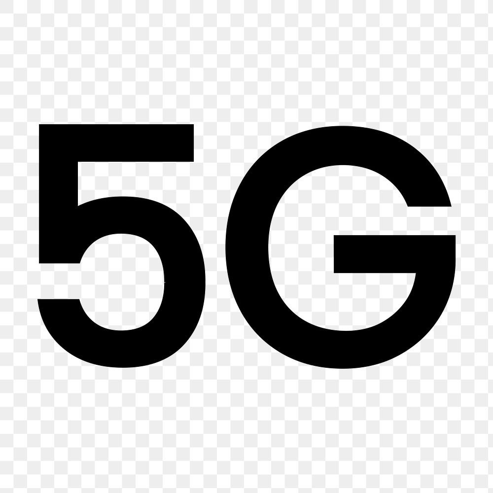 5G png flat icon, transparent background