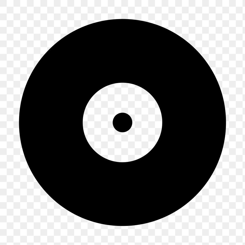 Vinyl record png flat icon, transparent background