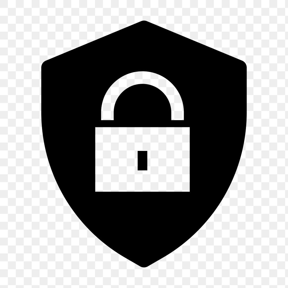 Cybersecurity png flat icon, transparent background