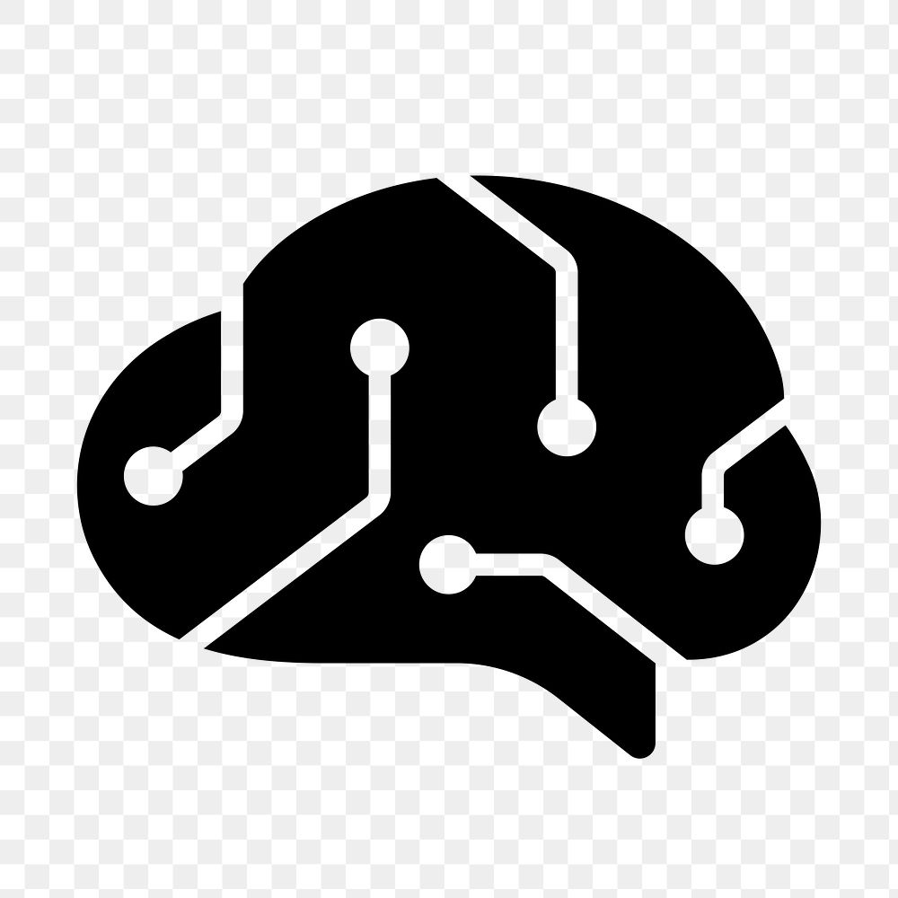 Brain png flat icon, transparent background