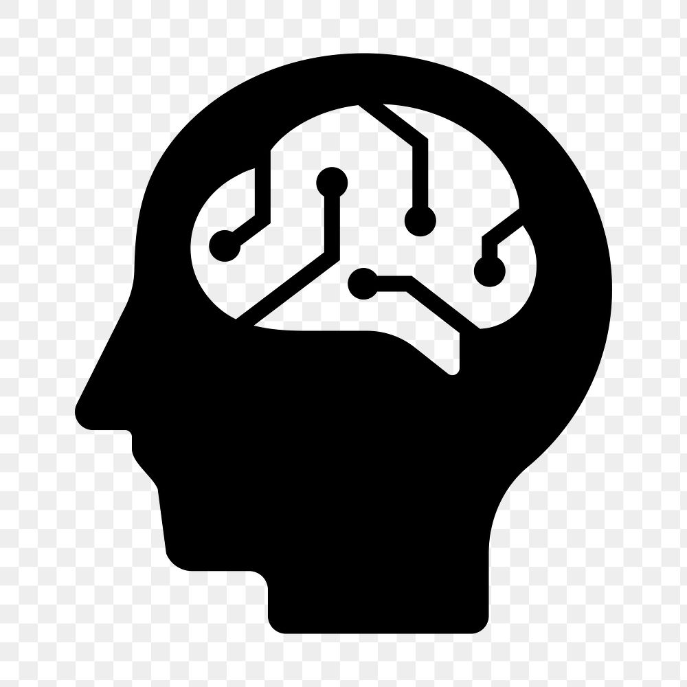 Brain png flat icon, transparent background