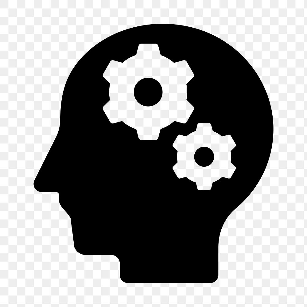 Brain system png flat icon, transparent background