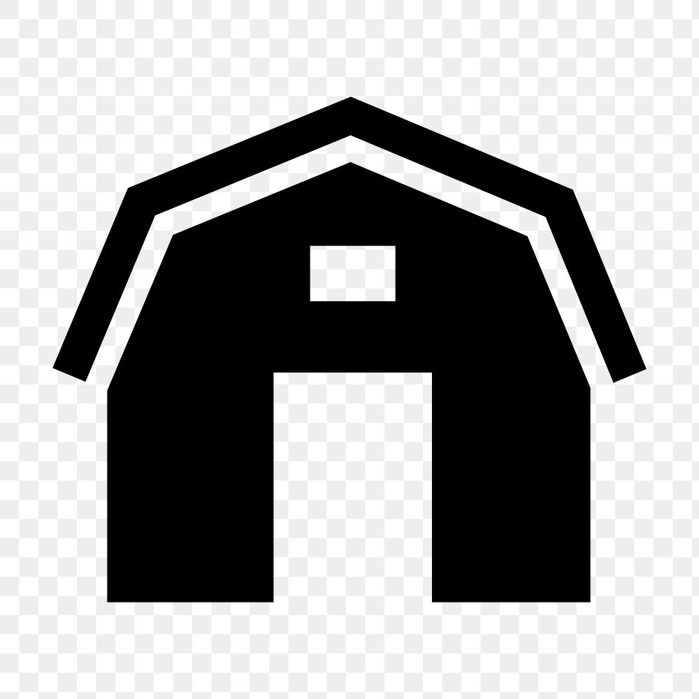 Barn png flat icon, transparent background