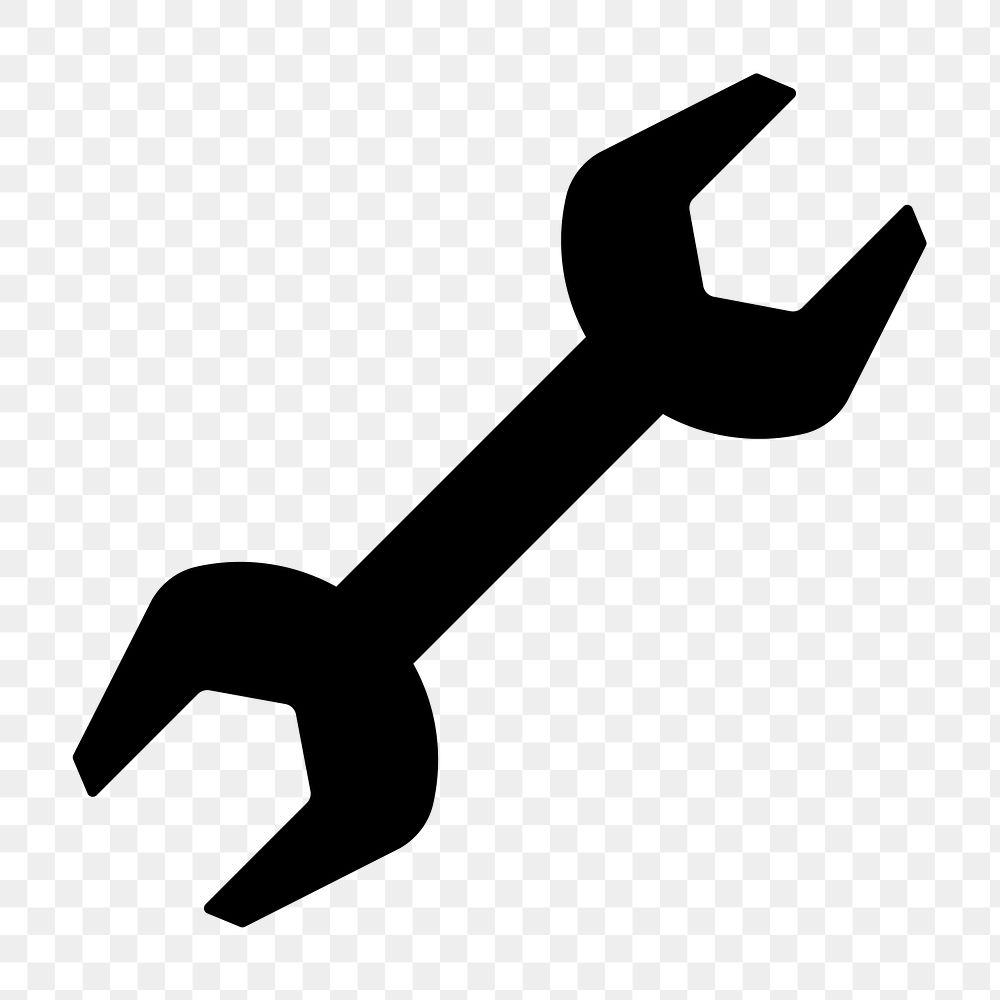 Wrench png png flat icon, transparent background