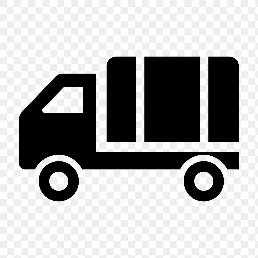 Delivery truck png flat icon, transparent background