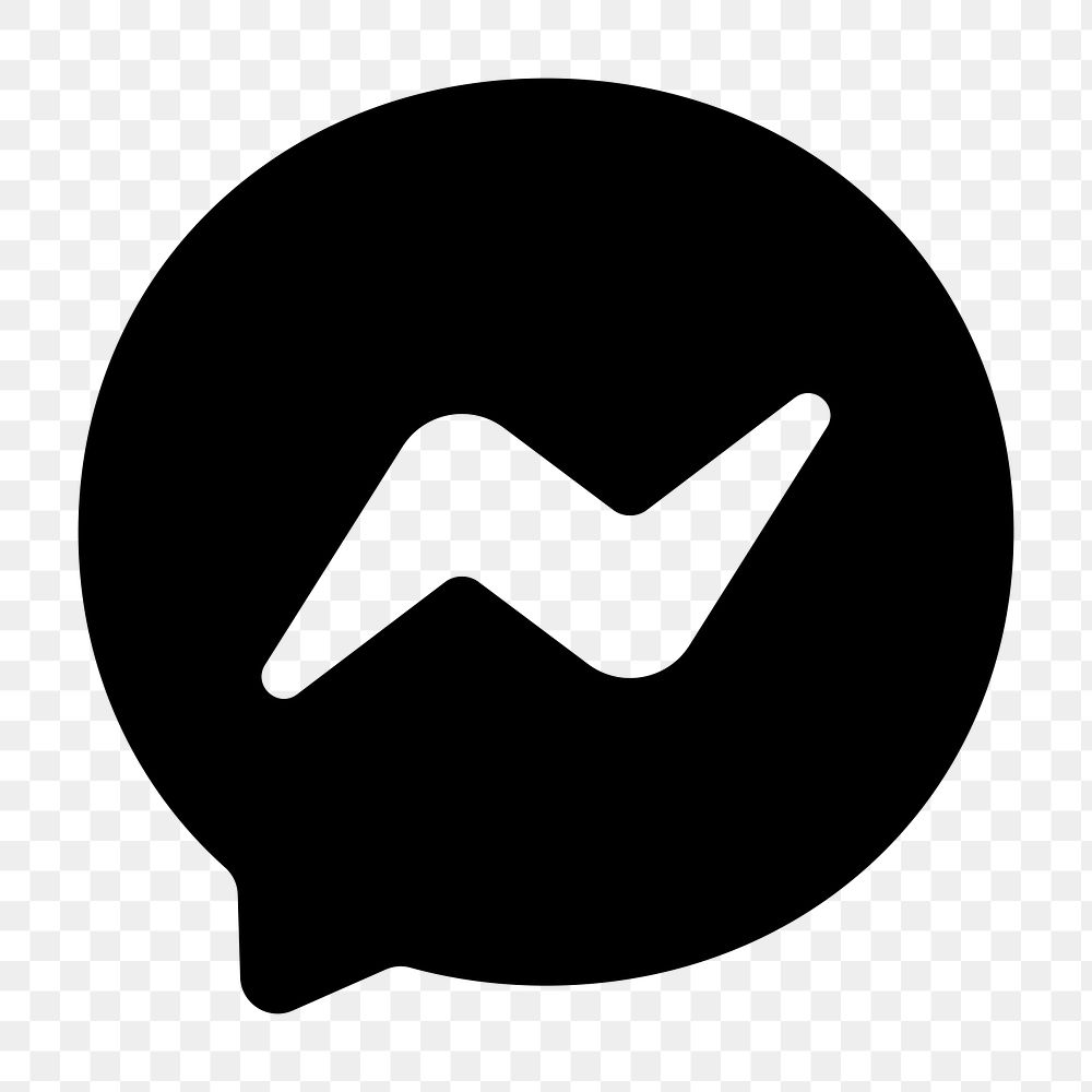 Facebook Messenger flat icon png, transparent background. BANGKOK, THAILAND, 3 MARCH 2023