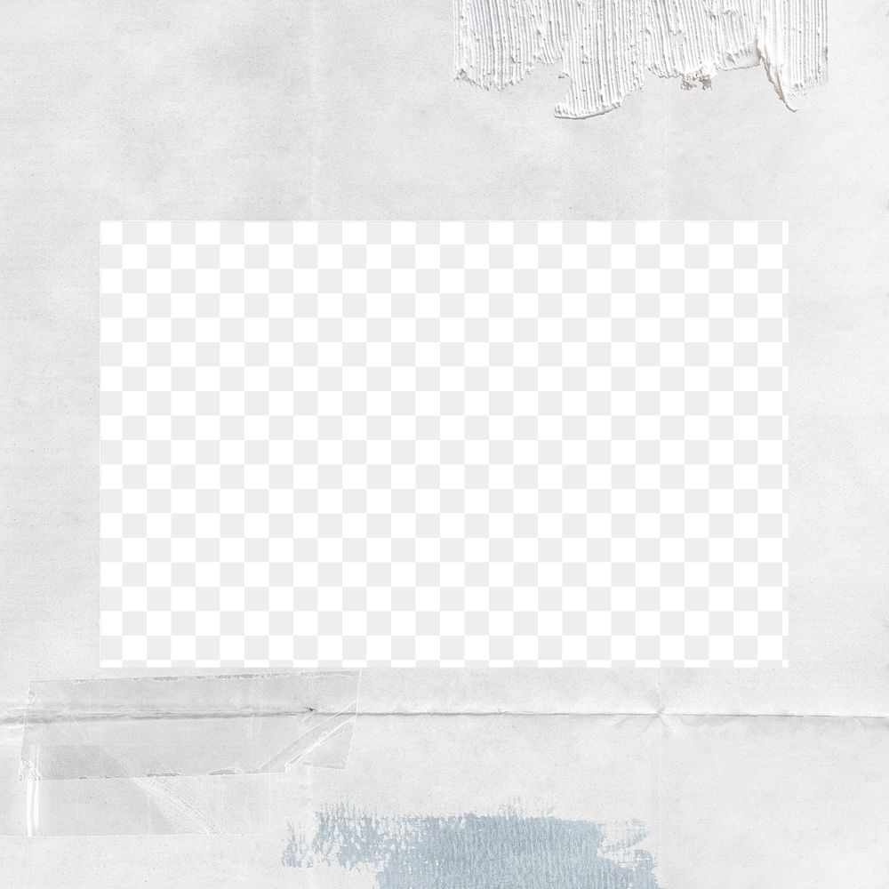 Off-white frame png paper texture sticker, transparent background
