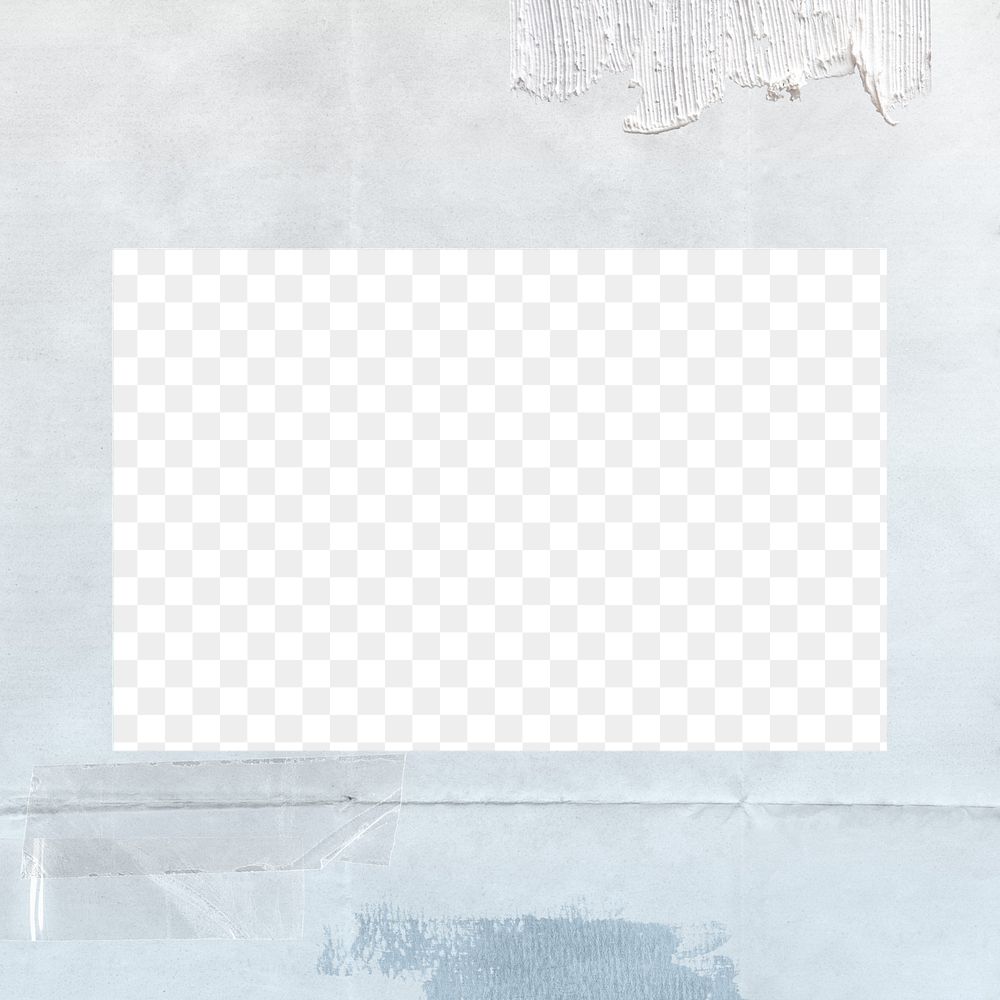 Off-white frame png paper texture sticker, transparent background