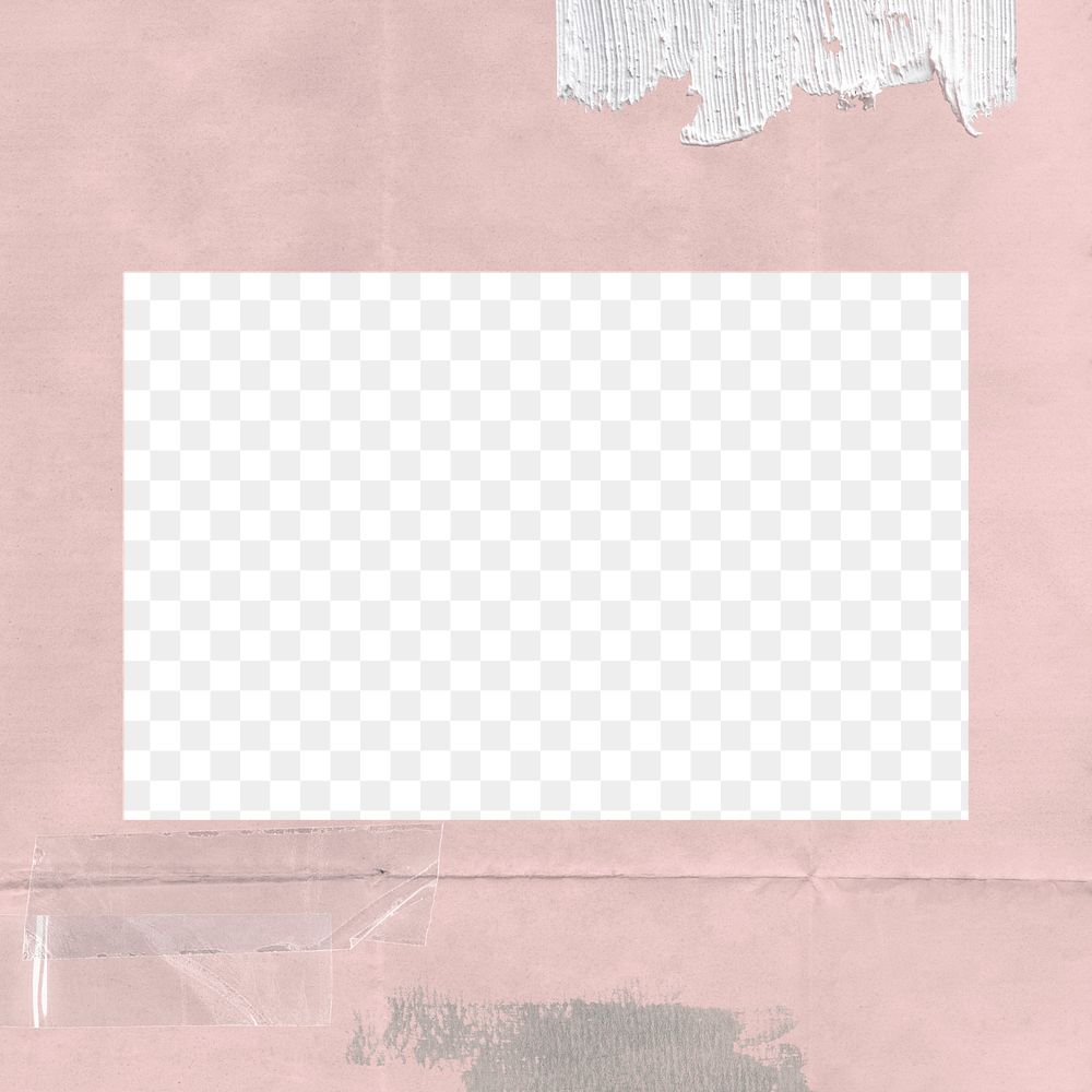 Rectangle frame png pink sticker, transparent background