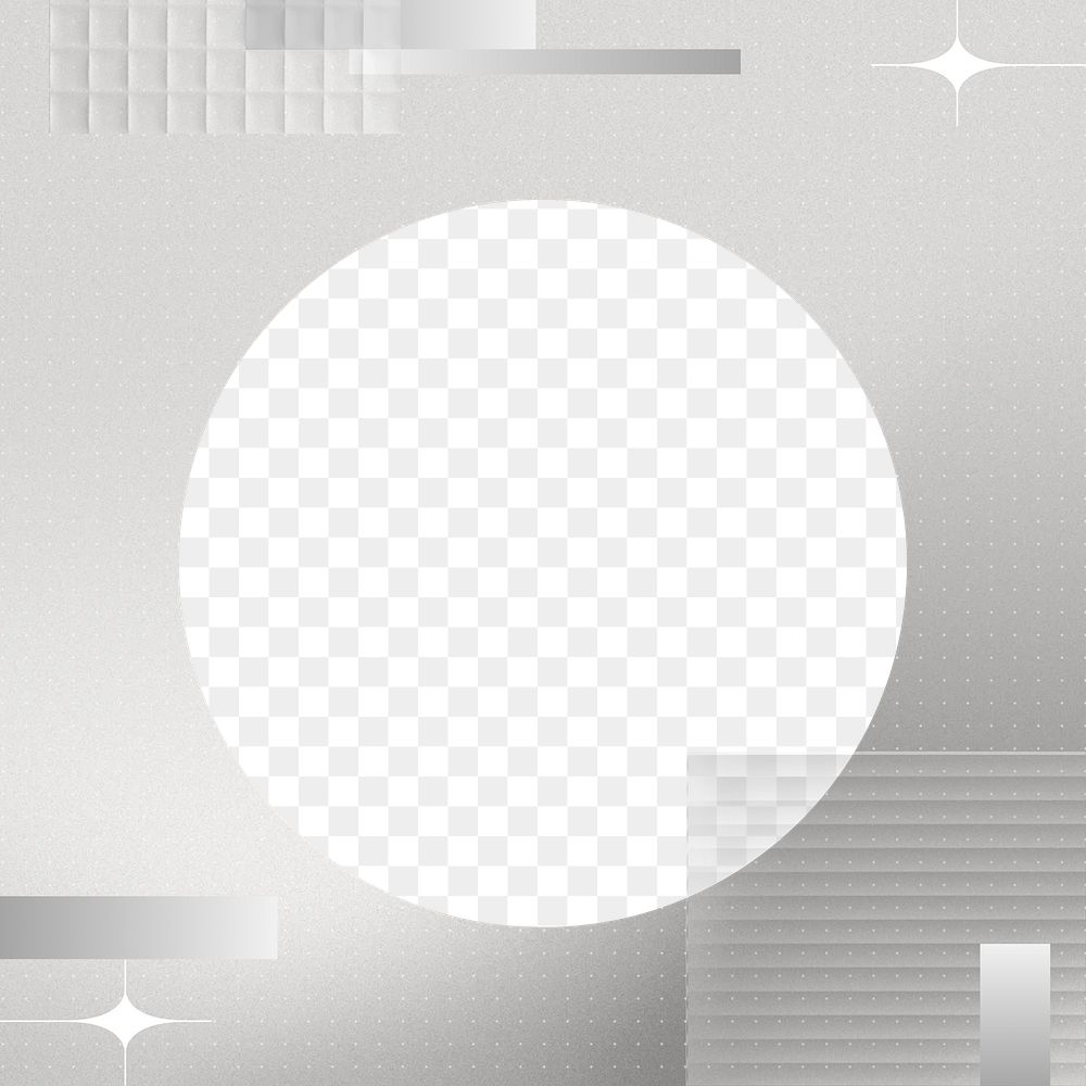 Gray gradient png frame, transparent background